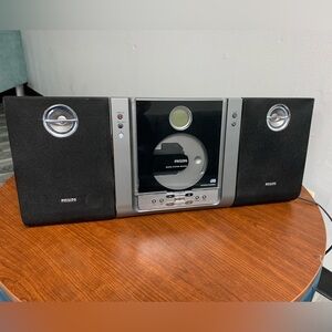 PHILIPS MC235B/37 Micro Home System Shelf CD Player AM FM Radio W/Speakers